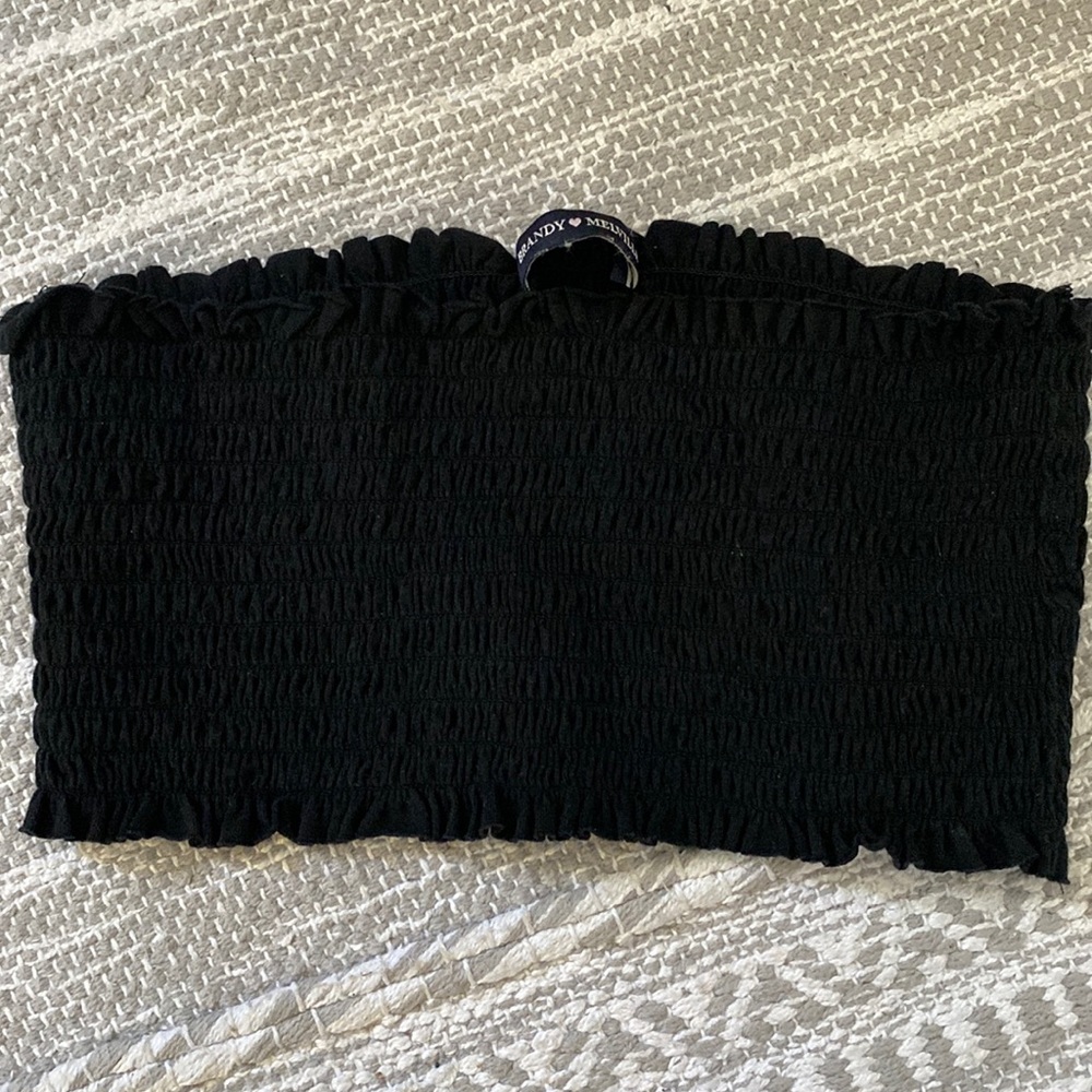 Black Brandy Melville Cropped Tube top